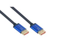 Alcasa 4521-SF010B : Câble HDMI 2.1, 1 mètre, Connecteurs Type A Mâle-Mâle, 38.4 Gbit/s, Bleu