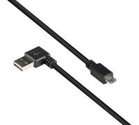 USB 2.0 Kabel EASY Stecker A gewinkelt an micro B schwarz 2m