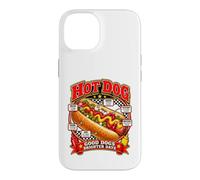 Good Dogs Brighter Days Design rétro pour Amateurs de Nourriture Hot Dog Coque pour iPhone 14