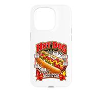 Good Dogs Brighter Days Design rétro pour Amateurs de Nourriture Hot Dog Coque pour iPhone 15 Pro