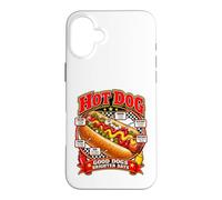 Good Dogs Brighter Days Design rétro pour Amateurs de Nourriture Hot Dog Coque pour iPhone 16 Plus