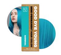 Good Dye Young Teinture capillaire semi-permanente bleu sarcelle (Narval) - Coloration capillaire temporaire avec protection UV, dure 15 24 lavages