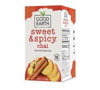 Good Earth Sweet & Spicy, Chai Black Tea, 18 sacs à thé (Pack de 6)