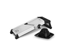 Good Food en partenariat avec Tower GF847073 Mandoline de chef avec lames en acier inoxydable de précision durables, réglages réglables et base antidérapante en silicone, acier inoxydable et noir