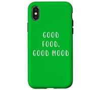 Good Food, Good Mood Funny Statement Food Drink Humour Coque pour iPhone X/XS