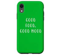 Good Food, Good Mood Funny Statement Food Drink Humour Coque pour iPhone XR