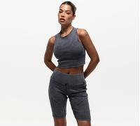 Good For Nothing Ribbed Shorts Acid Wash Noir 8 (XS) Female