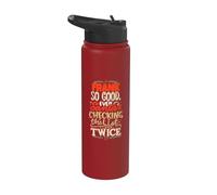 Good Frank Santa Christmas Dire un drôle de nom de Frank Stainless Steel Insulated Water Bottle