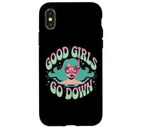Good Girls Go Down - Funny Scuba Diving Ocean Explorer Coque pour iPhone X/XS