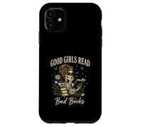 Good Girls Read Bad Books Vintage Skeleton Reader Coque pour iPhone 11
