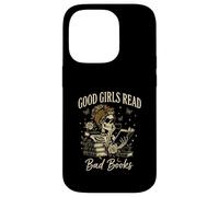 Good Girls Read Bad Books Vintage Skeleton Reader Coque pour iPhone 14 Pro