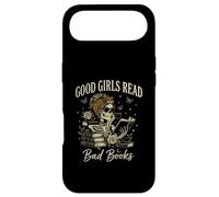 Good Girls Read Bad Books Vintage Skeleton Reader Coque pour iPhone Air