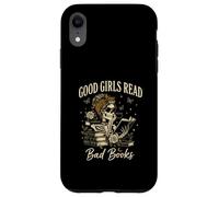 Good Girls Read Bad Books Vintage Skeleton Reader Coque pour iPhone XR