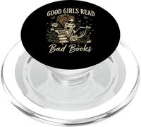 Good Girls Read Bad Books Vintage Skeleton Reader PopSockets PopGrip pour MagSafe