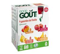 Good Goût 4 Gourdes de Fruits Dès 4 Mois Bio, 480g