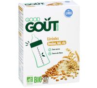 GOOD GOÛT - Avoine, Blé, Riz - Céréales Pour Bébé - Dès 6 Mois - Au Biberon Ou En Bol - Sans Sucres - Sources De Fibres - Étui Carton - 200g