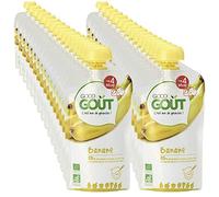 Good Goût - BIO - 32 Gourdes Banane + 8 Baby-Clips (Pack De 8x4)