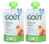 Good Goût Brassé Végétal Avoine Fraise Banane Aliment 2x90 g