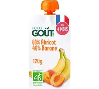 GOOD GOUT Dessert banane et abricot dès 4 mois bio 120 g