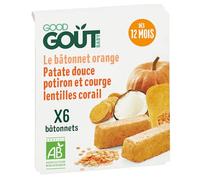 Good Goût Le bâtonnet orange Patate douce lentilles corail potiron et courge bio 120gr