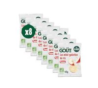 GOOD GOÛT - Mini-Galettes De Riz Pomme - Biscuits Bébé - Dès 10 Mois - Légères Et Fondantes - Format Nomade - 8x40g