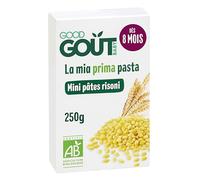 GOOD GOÛT - Mini Pâtes Risoni À La Semoule De Blé Dur Pour Bébé - Dès 8 Mois - Texture Fondante - Fabriquées En Italie - Emballage Carton - 250g