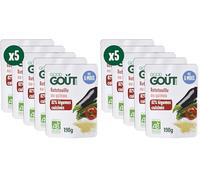 GOOD GOÛT - Ratatouille Au Quinoa - Légumes Cuisinés - Plat Cuisiné Pour Bébé - Dès 6 Mois - Purée Lisse - Fabriqué En France - Sachets Micro-Ondables - 5x190g (Lot de 2)