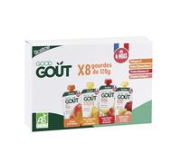 Good Goût - Variety Fruits - Dessert bébé - dès 4 mois - Format Nomade - 8x120g