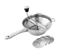 Good Grips Moulin à pommes de terre en acier inoxydable | Presse-purée | Machine à sauces tomates | Râpe rotative | Passoire à légumes pour purée de pommes de terre confitures