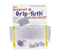 Good Hair Days Grip-Tuth Peigne latéral Frenchy - Peigne latéral de 10,2 cm pour tous les types de cheveux, outil de coiffure décoratif et bijoux et accessoires de mariée - Cristal