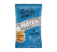 Good & Honest Chips Lot de 8 sachets de sel protéiné et poivre noir 85 g
