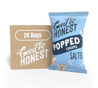 Good & Honest Popped Crisps, collations de pub sans gluten, 24 x 23 g (23 g x 24 sacs, sel de mer)