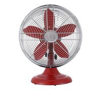 Good Housekeeping Éventail de table rétro en métal Rouge 30,5 cm