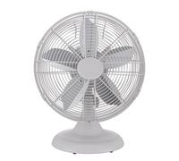 Good Housekeeping Ventilateur de table rétro blanc mat 30,5 cm