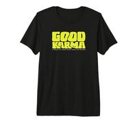 Good Karma T-Shirt rétro Groovy Positivity Kindness T-Shirt Haut de Gamme