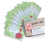 Good Life Sachets Parfumés à la Rose de Damas | Conçus en Nouvelle-Zélande | 12 Sachets