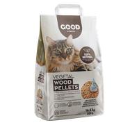 Good Litière Végétale Pellets de Bois pour Chat 30L