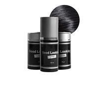 Good Looking-1 Spray + 2 Powders-Black - Poudre Cheveux - Densificateur De Cheveux - Fibres Capillaires Densifiantes - 4 Coloris