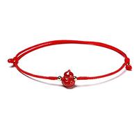 Good Luck, Feng Shui Wealth WU Lou Cinnabar Gourd Red String traité ajusté Lucky Jewelry Amulet Talisman pour la prospérité Luck