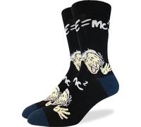 Good Luck Sock Men's Albert Einstein, Wacky Socks, Adult, Shoe Size 7-12