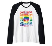 Good Luck Trolls Love Wins Rainbow Manche Raglan