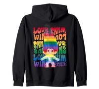 Good Luck Trolls Love Wins Rainbow Sweat à Capuche
