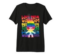 Good Luck Trolls Love Wins Rainbow T-Shirt Haut de Gamme