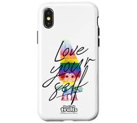 Good Luck Trolls Love Your Self Rainbow Coque pour iPhone X/XS