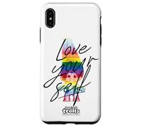 Good Luck Trolls Love Your Self Rainbow Coque pour iPhone XS Max