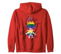 Good Luck Trolls Love Your Self Rainbow Sweat à Capuche