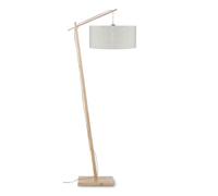 GOOD&MOJO ANDES-F-4723-LL Lampadaire Bambou/Lin Ecologique 60 W E27 Lin Clair 176 cm