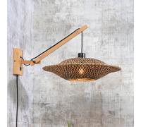 Good & Mojo Bali Applique murale avec bras, E27, BALI/W2/AD/N/4412/BN,