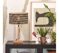 Good & Mojo Java Lampe de table rectangulaire, E27, JAVA/T25/N/3218/BN,
