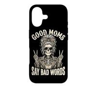 Good Moms Say Bad Words & Messy Bun Squelette Coque pour iPhone 17